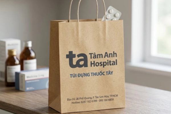 Mẫu túi giấy kraft nhà thuốc giá rẻ, chất lượng