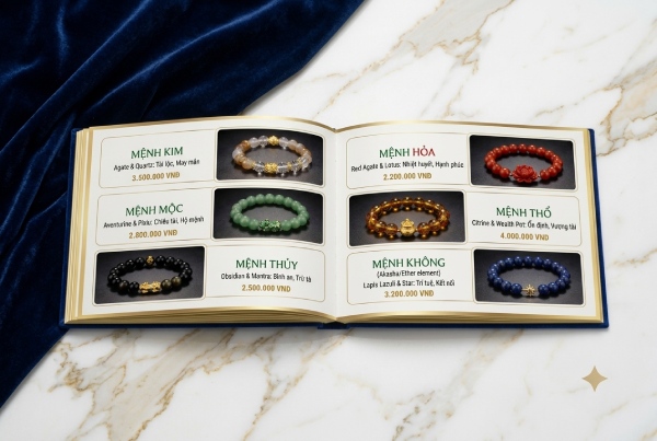 In Hoa Long nhận thiết kế và in ấn Catalogue vòng tay phong thủy đẹp