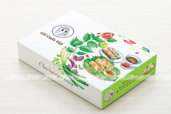 Hộp giấy đựng gỏi cuốn giá rẻ, chất lượng cao