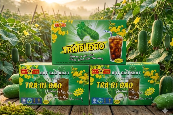 In Hoa Long nhận thiết kế và in ấn Hộp giấy đựng trà bí đao cao cấp