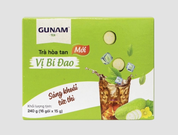 In Hoa Long nhận thiết kế và in ấn Hộp giấy đựng trà bí đao lấy ngay