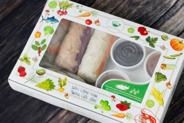 Hộp giấy đựng gỏi cuốn giá rẻ, chất lượng cao