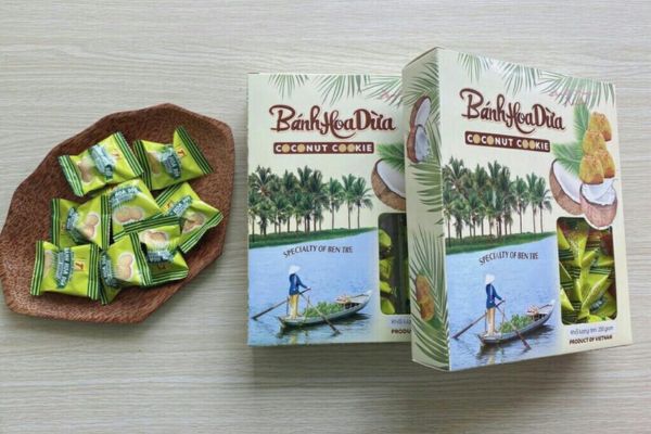 In hộp bánh hoa dừa giá rẻ, chất lượng