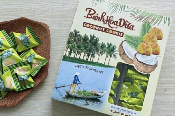 In hộp bánh hoa dừa giá rẻ, chất lượng