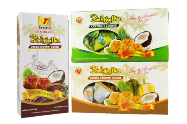 In hộp bánh hoa dừa giá rẻ, chất lượng