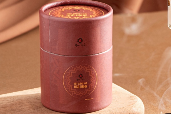 Mẫu in hộp bột tẩy uế hình trụ tròn