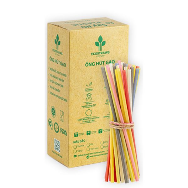 In hộp đựng ống hút gạo giá rẻ, thiết kế theo yêu cầu