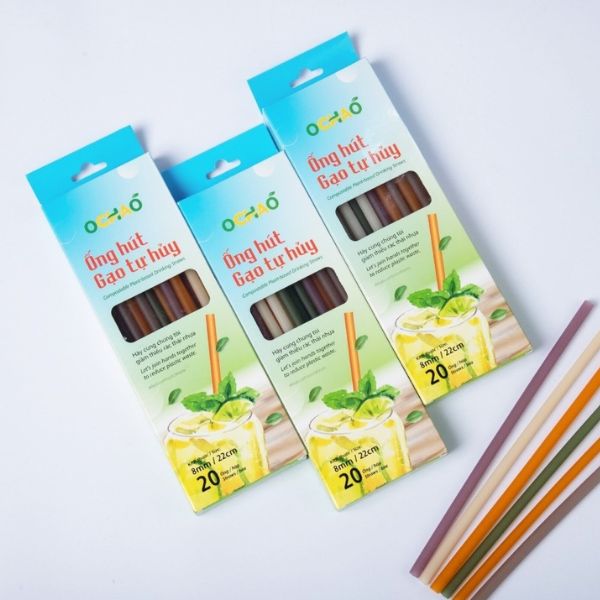 In hộp đựng ống hút gạo giá rẻ, thiết kế theo yêu cầu