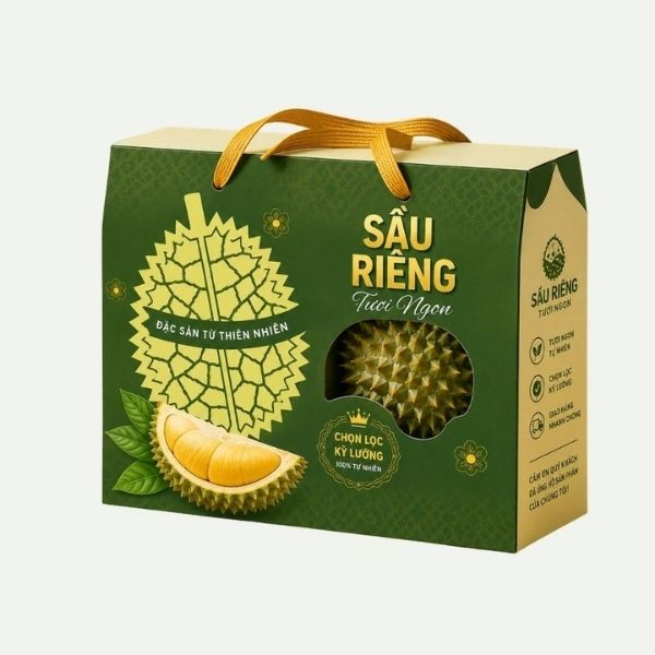 In hộp sầu riêng sấy giá rẻ, thiết kế theo yêu cầu