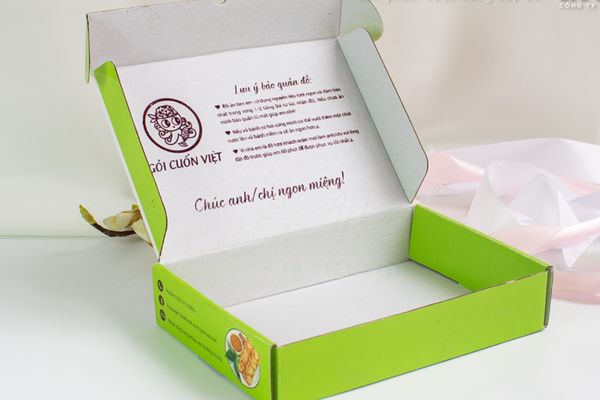 Hộp giấy đựng gỏi cuốn giá rẻ, chất lượng cao