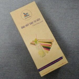 In hộp đựng ống hút gạo giá rẻ, thiết kế theo yêu cầu