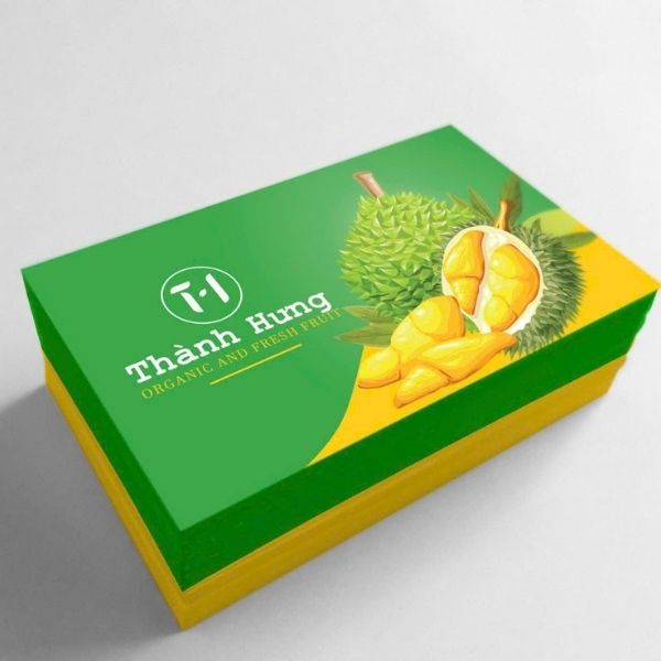 In hộp sầu riêng sấy giá rẻ, thiết kế theo yêu cầu