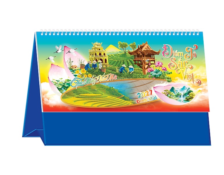 In lịch để bàn A5 khổ ngang