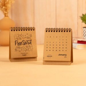 In lịch để bàn giấy kraft mẫu đẹp
