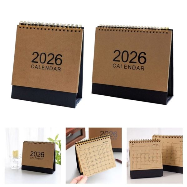 In lịch để bàn giấy kraft mẫu đẹp