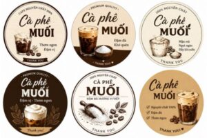 In tem cà phê muối giá rẻ, mẫu đẹp