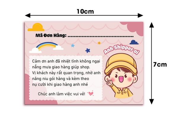 In tem cảm ơn shipper giá rẻ, mẫu đẹp