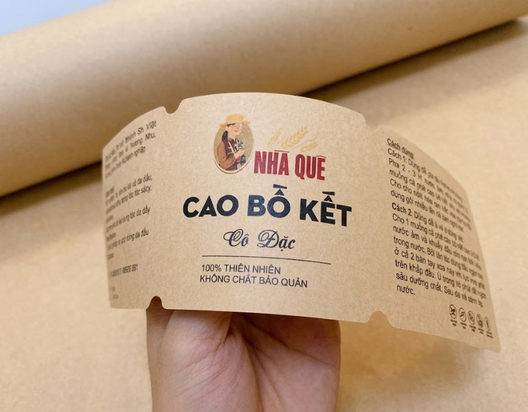 In tem dán dầu gội bồ kết chuyên nghiệp