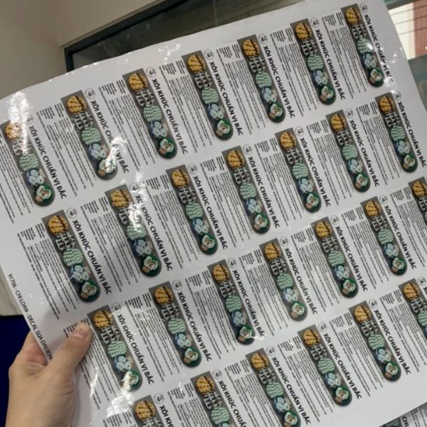 In tem dán hộp xôi khúc giá rẻ, chất lượng cao