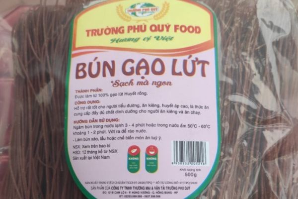 In tem nhãn bún gạo lứt giá rẻ, mẫu đẹp