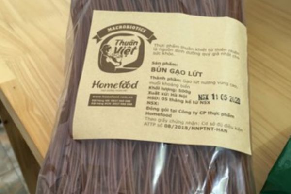 In tem nhãn bún gạo lứt giá rẻ, mẫu đẹp