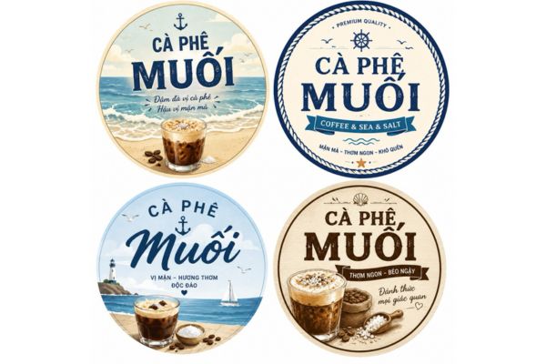In tem cà phê muối giá rẻ, mẫu đẹp