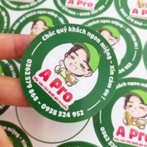 In tem nhãn dán ly chè giá gốc tại xưởng
