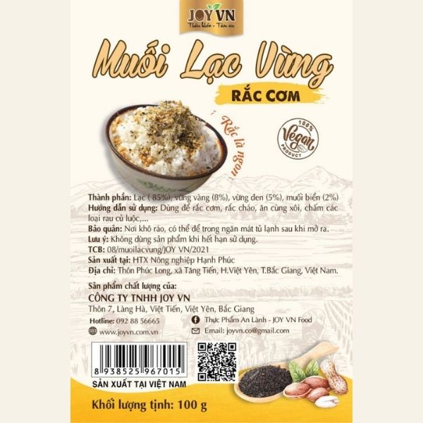 In tem nhãn muối lạc giá rẻ, chất lượng cao