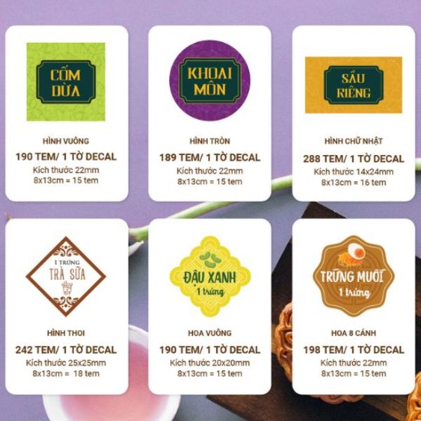 In tem nhãn nhân bánh giá rẻ, thiết kế theo yêu cầu