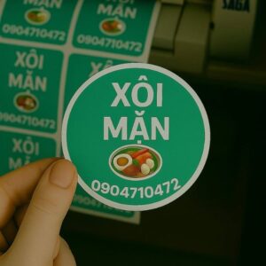 In tem nhãn xôi giá rẻ, thiết kế theo yêu cầu