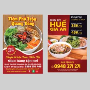In Hoa Long nhận In tờ rơi quán phở đep