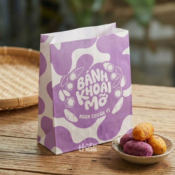 Túi đựng bánh khoai mỡ Túi giấy đựng bánh khoai mỡ giá rẻ, mẫu đẹp