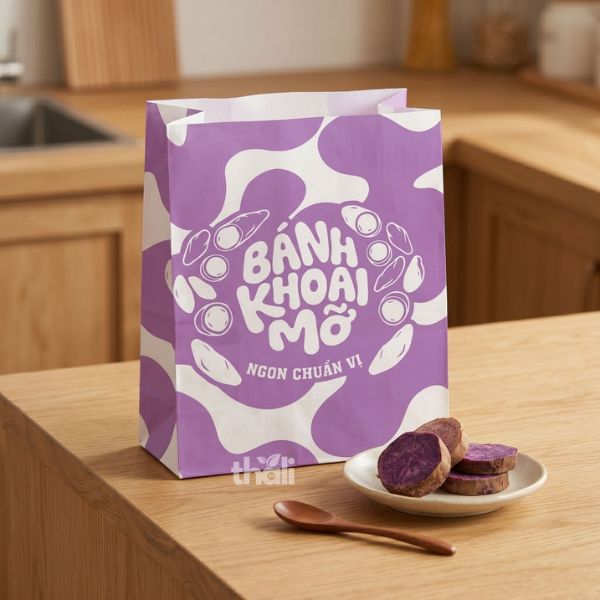 Túi đựng bánh khoai mỡ Túi giấy đựng bánh khoai mỡ giá rẻ, mẫu đẹp