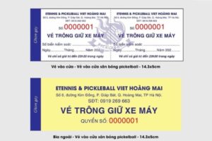 In Hoa Long nhận thiết kế và in vé xe sân Pickle Ball cao cấp