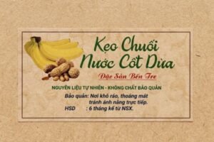 Kho mẫu in tem kẹo chuối nổi bật, thu hút khách hàng