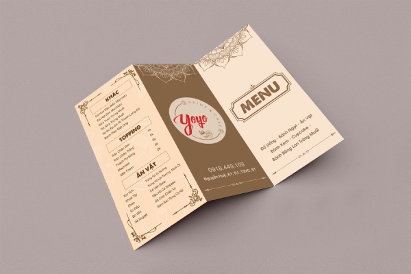 In Hoa Long tìm hiểu về Kiểu gấp zíc zắc cho menu