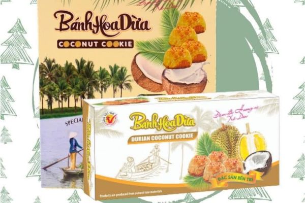 In hộp bánh hoa dừa giá rẻ, chất lượng
