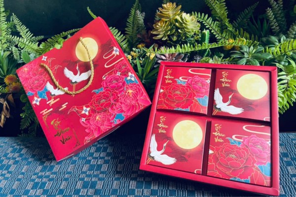 Mẫu hộp bánh trung thu Bạch Hạc đẹp mắt