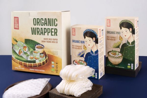 Mẫu hộp giấy đựng bún khô đẹp, chất lượng cao