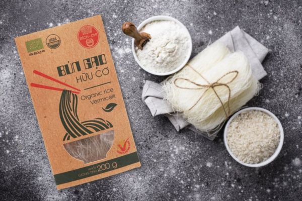 Mẫu hộp giấy đựng bún khô đẹp, chất lượng cao