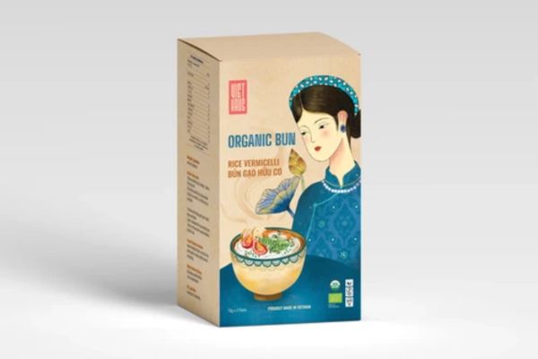 Mẫu hộp giấy đựng bún khô đẹp, chất lượng cao