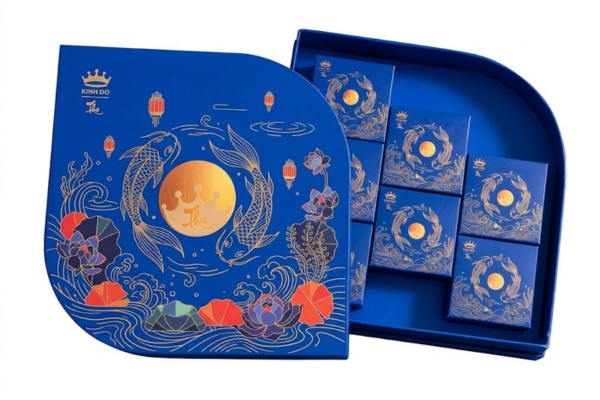 Mẫu in hộp bánh trung thu Song Ngư độc đáo