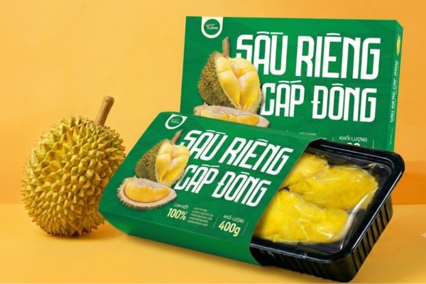 Mẫu in hộp giấy đựng sầu riêng tách múi chuyên nghiệp