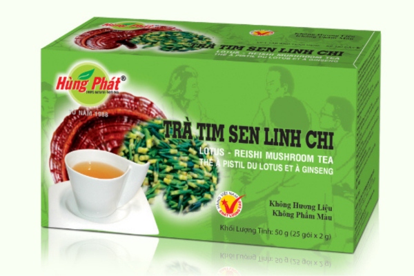 Mẫu in hộp trà Linh Chi tim sen