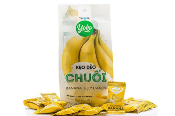Mẫu in tem kẹo chuối thu hút