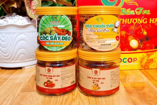 Mẫu in tem mứt chôm chôm chuyên nghiệp