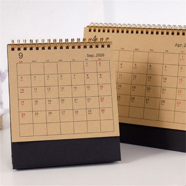 In lịch để bàn giấy kraft mẫu đẹp