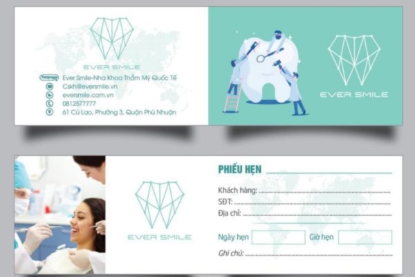 Mẫu phiếu khám răng sắc nét
