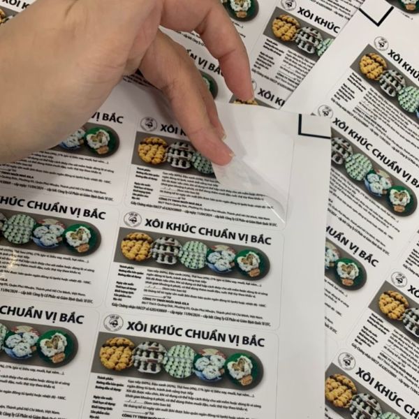 In tem dán hộp xôi khúc In tem dán hộp xôi khúc giá rẻ, chất lượng cao