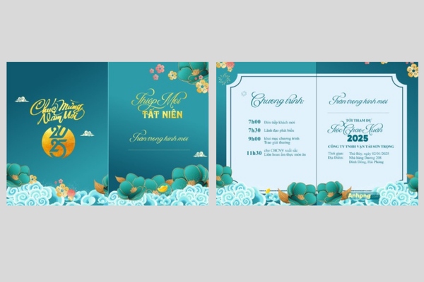 Mẫu thiệp mời tất niên công ty nổi bật